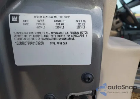 2004 Cadillac Cts Standard из США, поврежденный, VIN 1G6DM577840103200